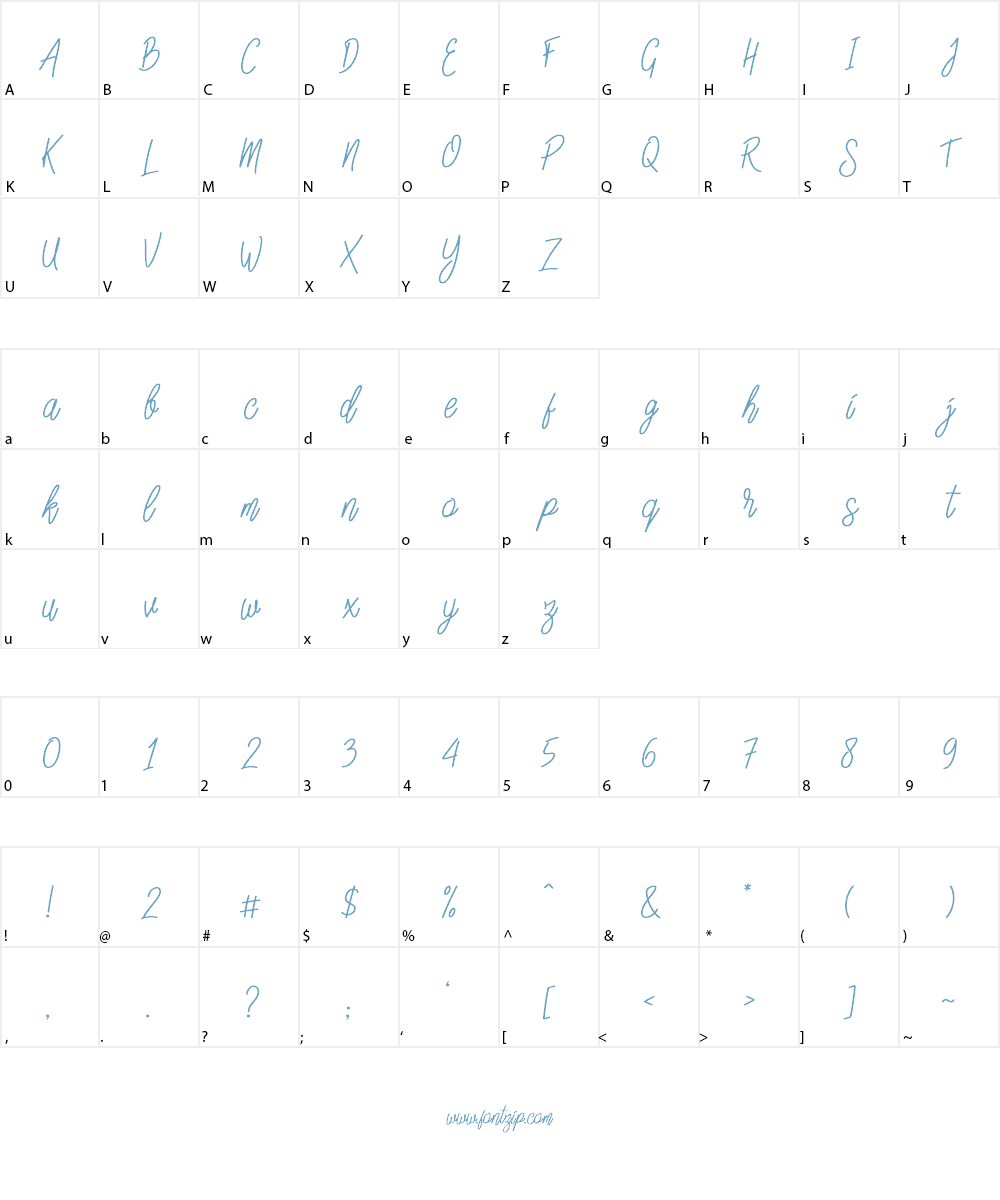 Slainte Script Demo Font Character